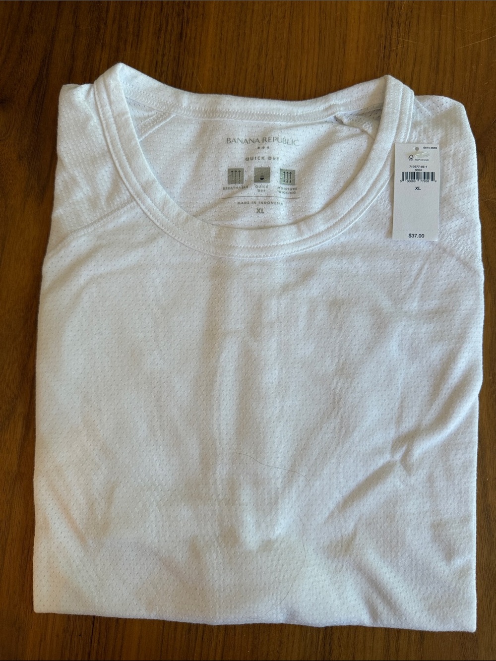 Banana Republic White Short Sleeve Crew Neck Tee